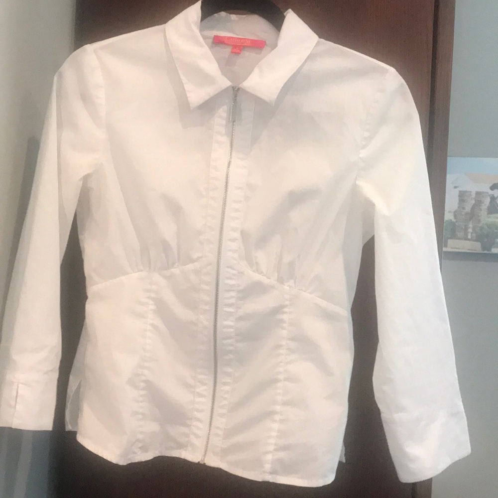 Catherine by Catherine Malandrino zip collared top